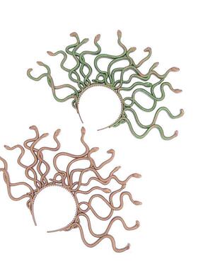 Halloween Vintage Medusa Snake Costume Headband Cosplay Dres