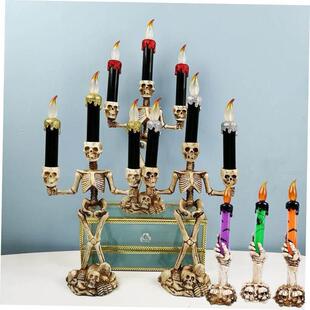 Halloween Skeleton Candlestick Terrifying ornaments万圣烛台