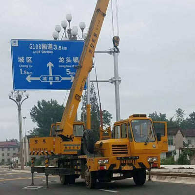 厂家销售双悬臂F杆交通标志杆交通标牌高速路牌立杆F杆型单柱式