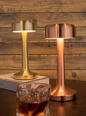 复古吧氛围台清灯吧户外餐TVG厅桌面充电气触氛灯摸调光酒桌灯小