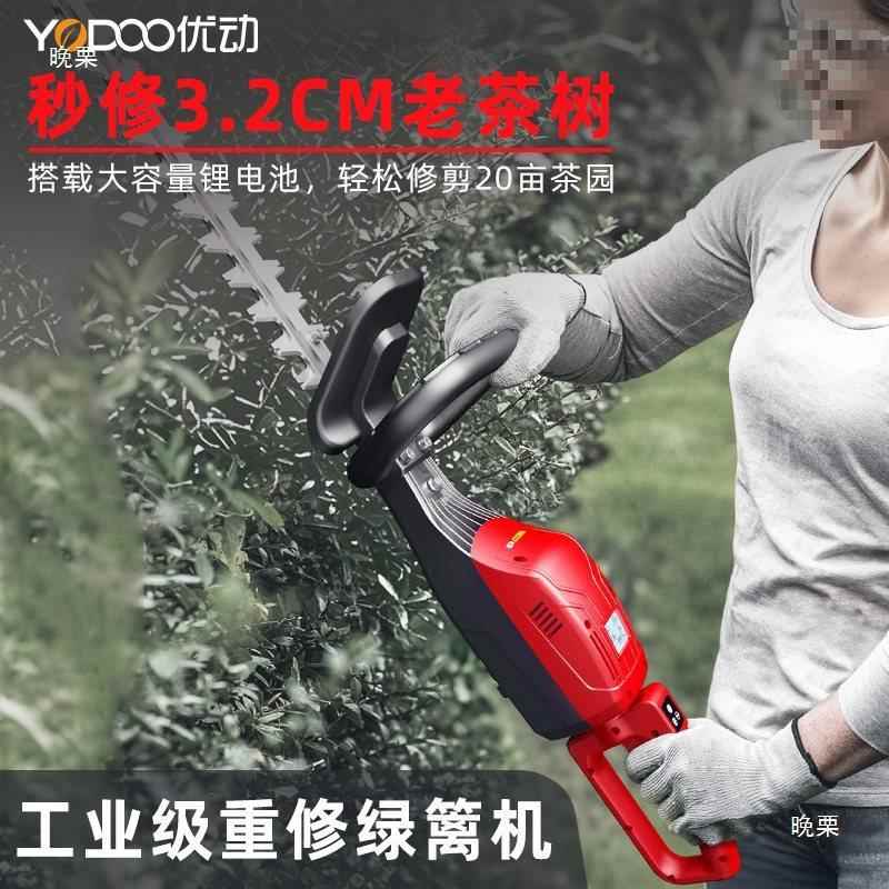锂电篱重绿机背负式电动修剪机粗枝茶园大茶功率修UXA机剪修茶机