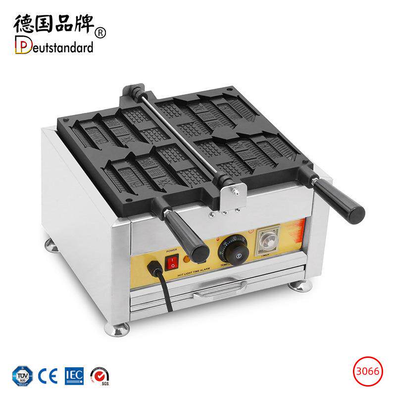华夫饼机建筑标志烤饼机烘培小吃机器商用电热松饼机工厂直销