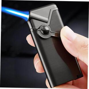 rocker arm Blue Inflatable windproof Fire Flame lighter tilt