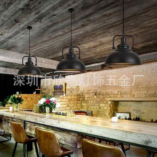 loft复古个性台创意吧餐灯厅饭店装KMQ066饰灯简约美式吊工业风怀