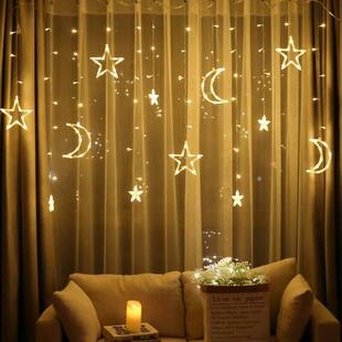 3.5m LED Christmas Lights Moon Star Lamp String Ins Decor