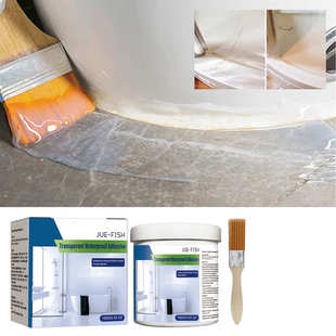 透明防水涂料卫生间阳台免砸砖屋顶防漏胶 透明防水胶 Jue Fish