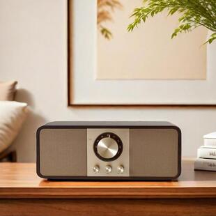 【非礼也】爆款升级 高音质复古胡桃木色木质蓝牙音箱收音机礼物