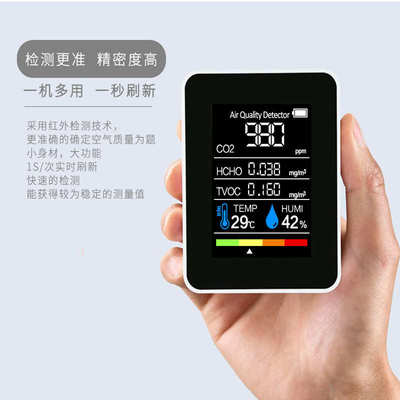 便携式二氧化碳检测仪空气质量检测器检测仪温湿度甲醛测试仪器