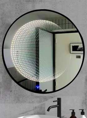 深渊 镜ktv浴室装饰装饰镜轻智能隧道魔镜墙镜镜奢挂3d立体圆形镜