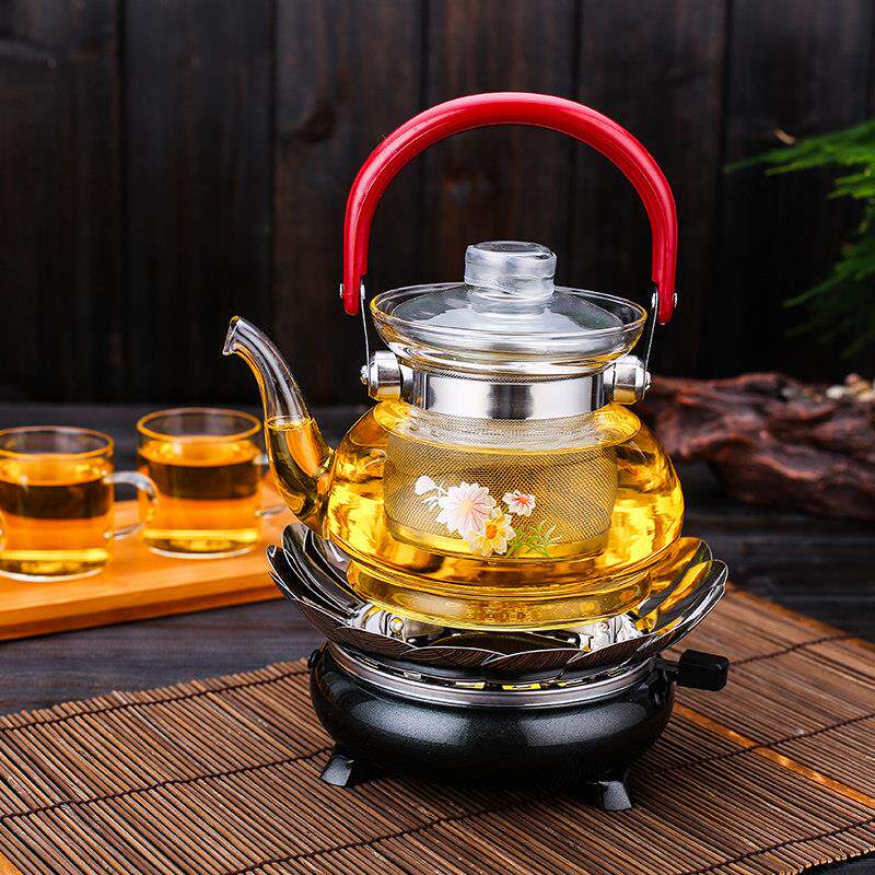 酒精炉煮茶器户外玻璃不锈钢烧水炉泡茶壶功夫泡茶炉壶防风可携式