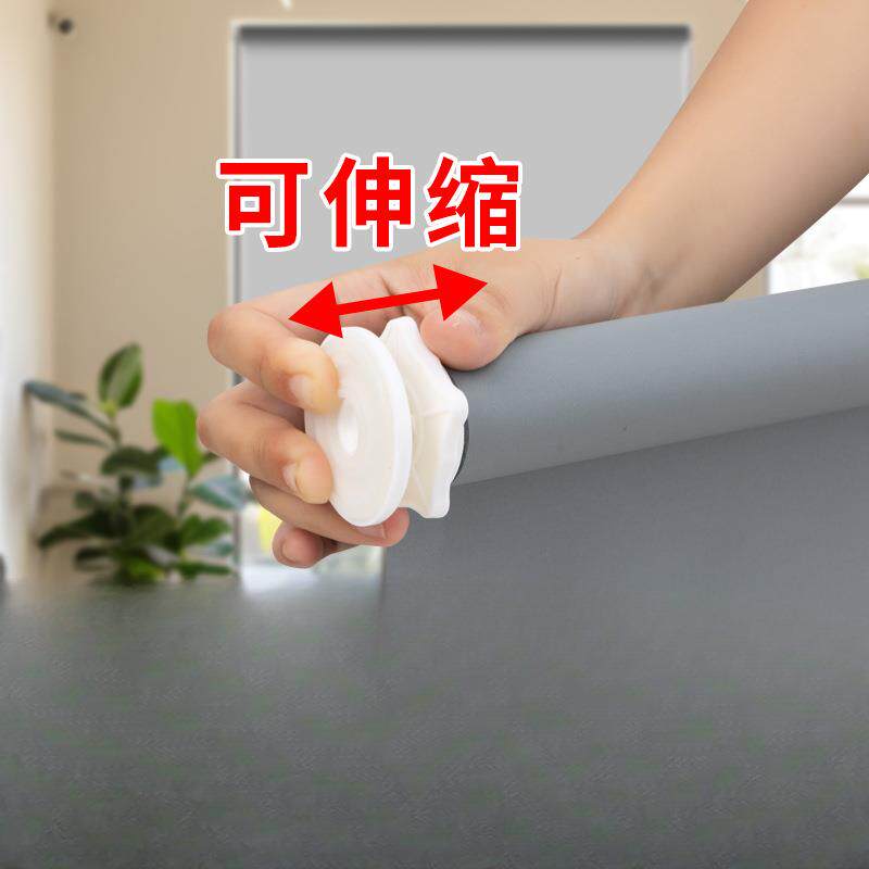 伸缩涨紧免打孔安装卷帘窗帘全遮光卫生间办公浴室厨房升降卷拉式