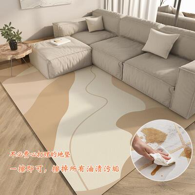 日式诧寂风皮革地毯客厅耐脏茶几毯可擦洗卧室阳台pvc防水pu地垫
