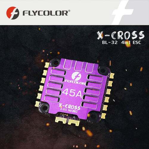 飞盈佳乐电调穿越机电调四合一电调45A电调3-6S竞技版X-Cross