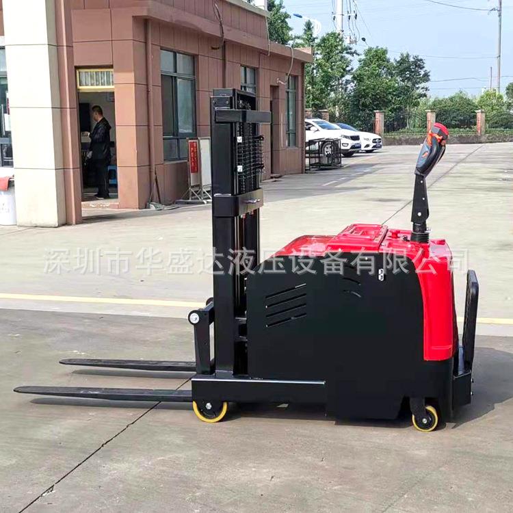 1吨站驾全电动堆高车电动叉车液压装卸升高车无前腿堆垛机