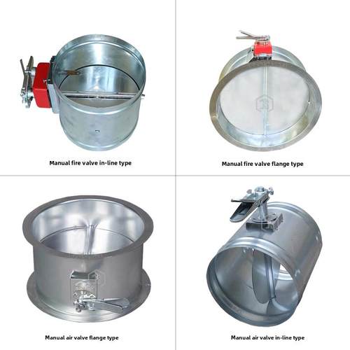 手动风量控制阀镀锌马口铁圆塞风阀通风管道蝶阀304不锈钢