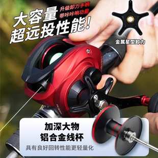 雷强轮打黑轮近海船钓水滴轮大物远投深线杯锚鱼单摇臂慢摇铁板轮