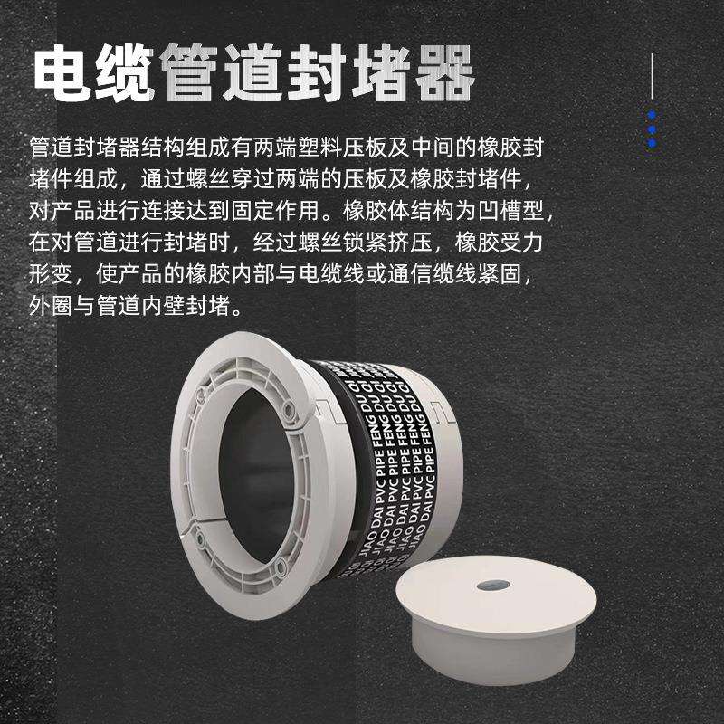 厂家直销通用电头缆MYM管道封堵线缆器封堵器型法兰堵橡胶堵头