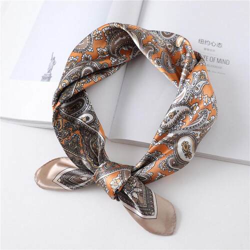 Square scarf retro cashew nut silk scarf方巾复古腰果丝巾职业