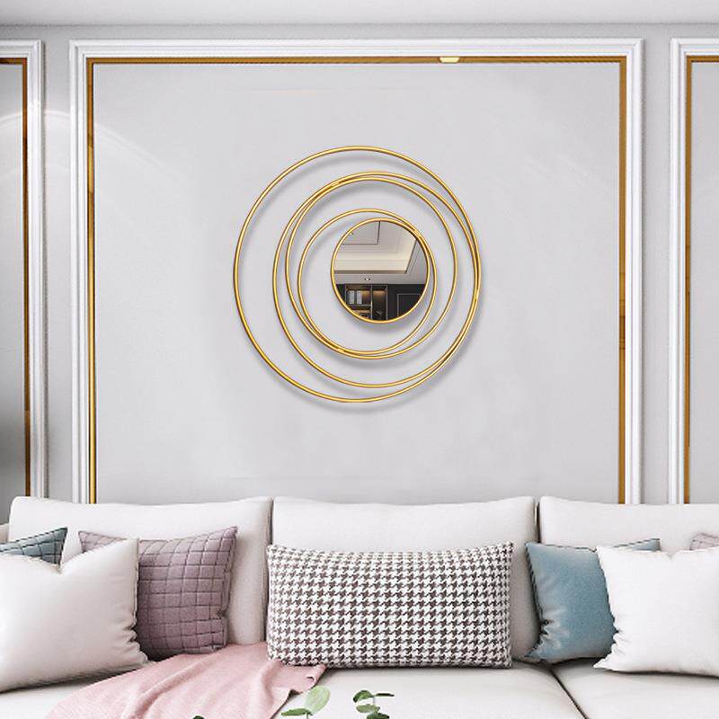 欧式铁艺太阳镜壁饰 客厅玄关创意背景装饰轻奢酒店大厅壁挂墙面