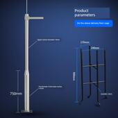 2.5 4米6加长支 不锈钢监控立杆2 北京监控立杆室外l型杆3.5