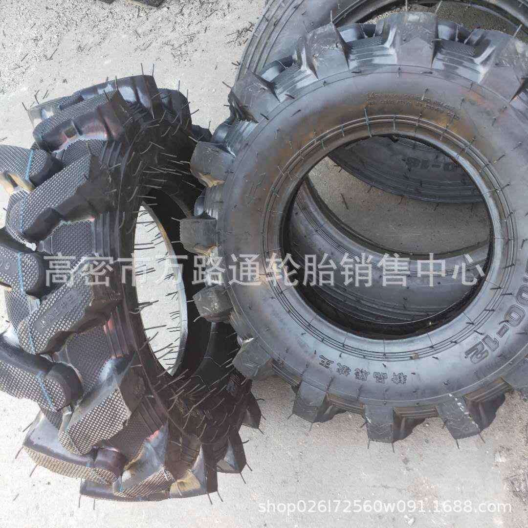 铁牛拖拉机农用机械轮胎 6.00-12水旱两用抓地虎人字半高花轮胎