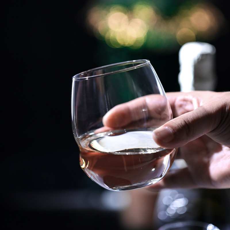 KROSNO进口欧式无铅水晶玻璃杯家用水杯平底红酒杯饮料杯扭扭威杯