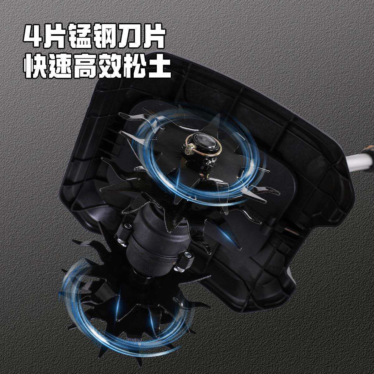 新款大功率微耕机家用小型充电式松土机电动旋耕机翻土机