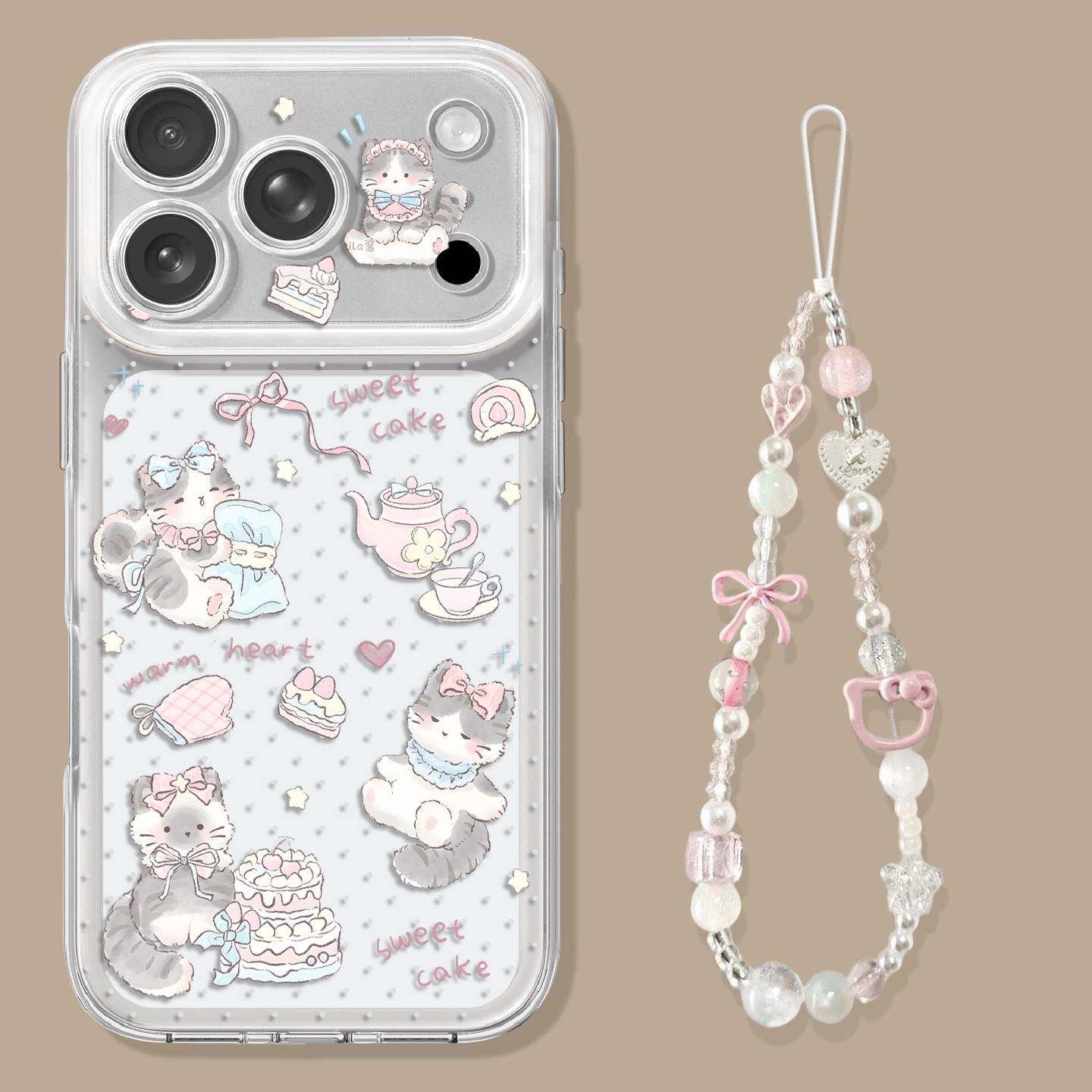 适用苹果17promax手机壳新款16pro保护套可爱猫猫15plus透明iphone14小清新夏天13全包12带挂链11外壳女x软pm图片