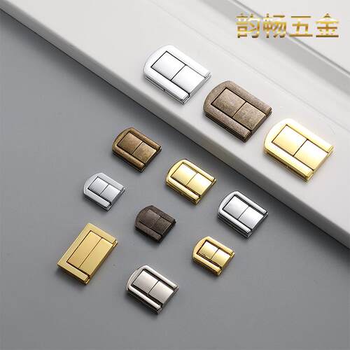 合金方扣古铜小方扣木盒礼盒装饰固定扣暗箱扣锁扣搭扣多款颜色