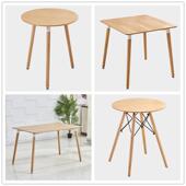 北欧艾姆斯方桌现代极简家居实木洽谈桌接待室客人桌椅咖啡厅长桌