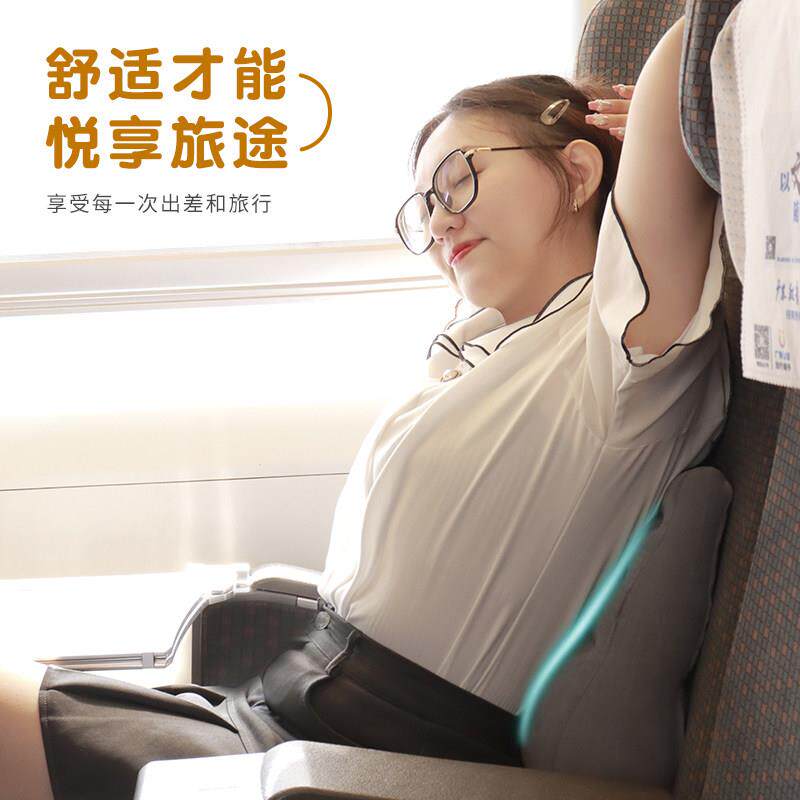 腰垫旅行护腰靠垫可携式睡觉神器汽车高铁办公室飞机充气靠枕腰枕