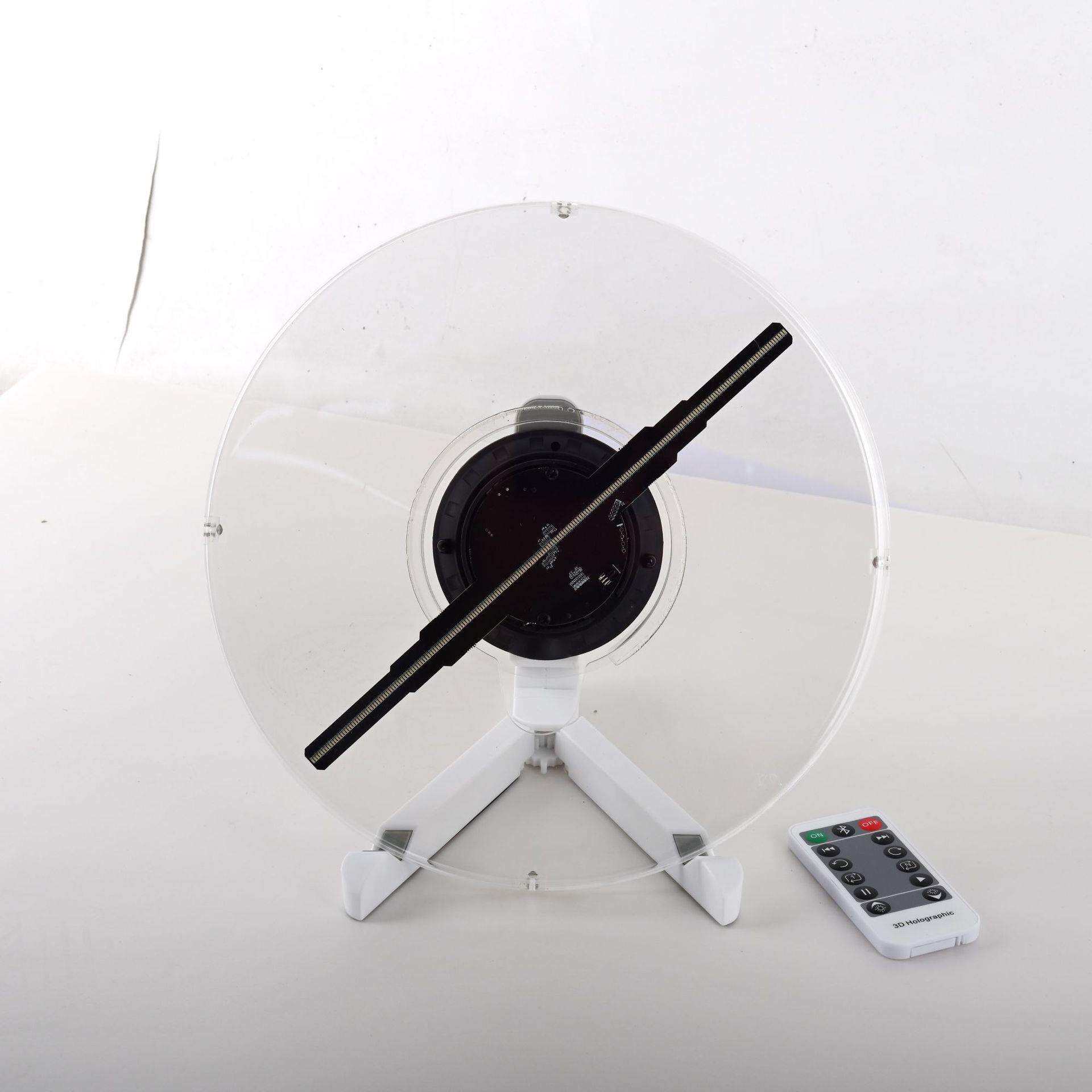 跨境28CM桌面透明式裸眼3D全息广告机风扇屏HOLOGRAM LED FAN工厂