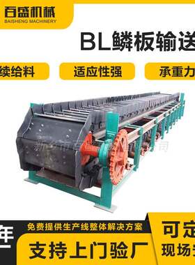 高效耐磨磷板输送机碎石板链传送机工业矿石送料机