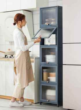 夹缝收纳子厨房冰箱缝隙柜卫生式间储落地置物架客厅卧柜室物IZV