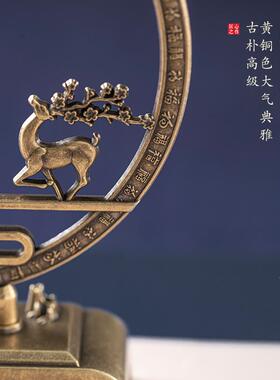 予善迎客松香炉摆件家用室内鸭挂烤炉黄山迎客薰香檀炉中悬式覆古