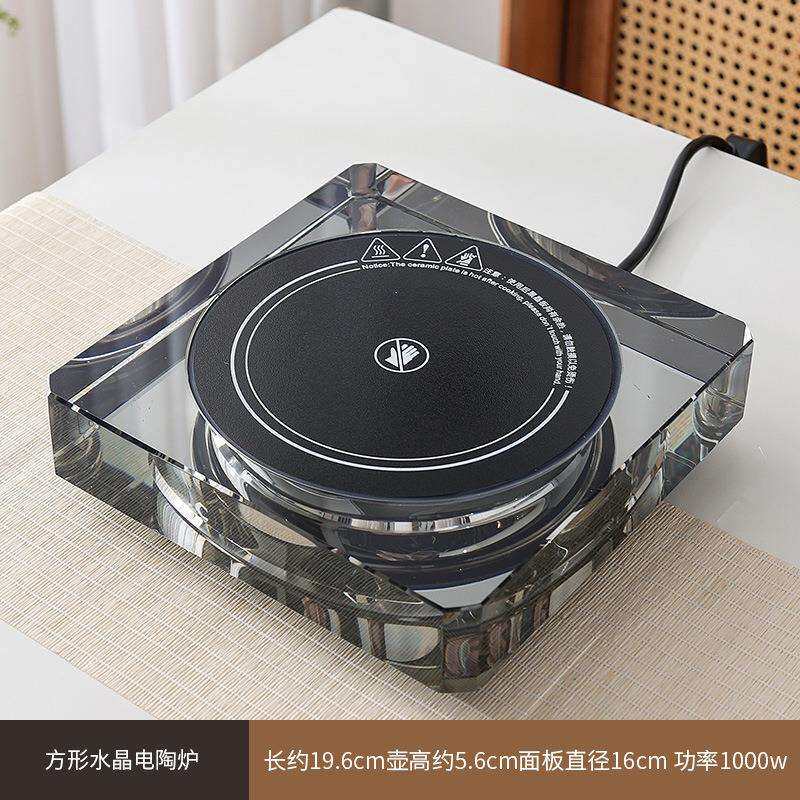 家用水晶电陶炉办公室陶瓷提梁壶泡茶蒸煮一体智能电热炉创意室内