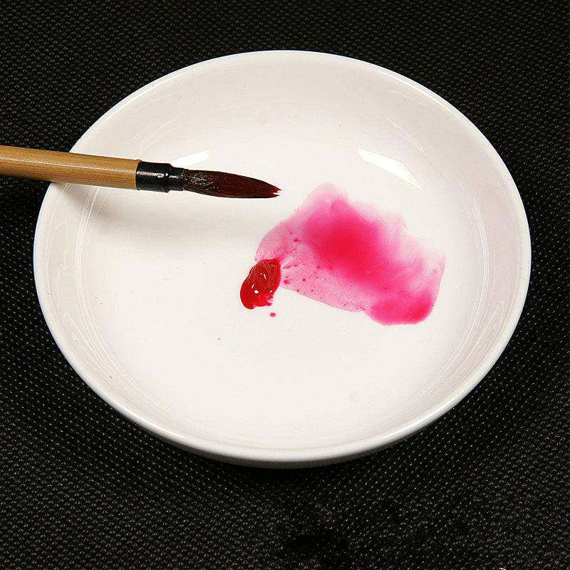 国画 磁盘圆形调色盘 瓷碟子 瓷盘 白瓷盘 宣纸 瓷盘子 调色盘