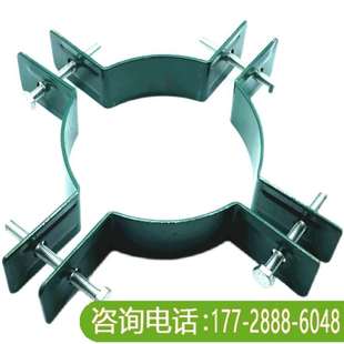 钢管固定器树木支撑架绿色大树支撑杆乔木防风抱箍园林金属树支撑