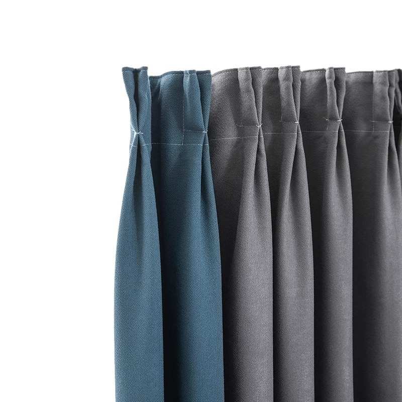 新款卧室客厅遮光窗帘加厚棉麻飘窗简约隔热隔音挂钩式窗帘布成品