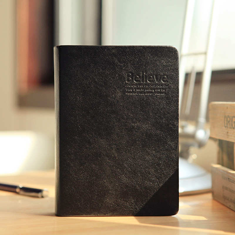 厂家创意believe仿圣经小号便携笔记本空白纸印logo超厚金边本子