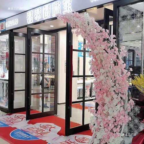 新款草婚庆道具铁艺饰牛角门拱门户外坪礼迎F96M569J宾区舞台布置