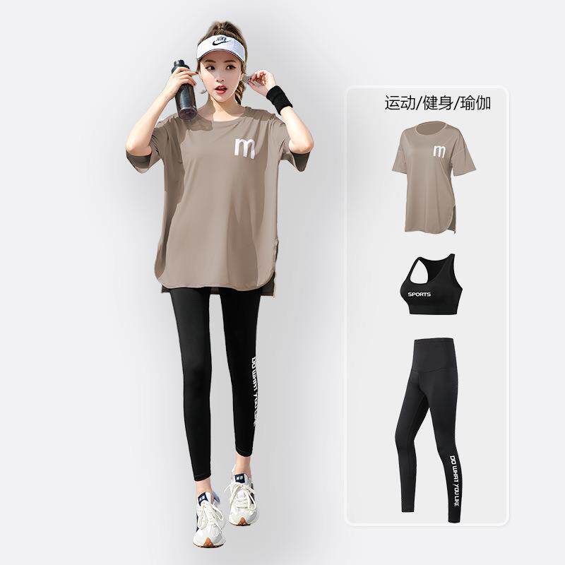 瑜伽健身服套装运动跑步健身房大码胖mm遮肚显瘦宽松修身韩版