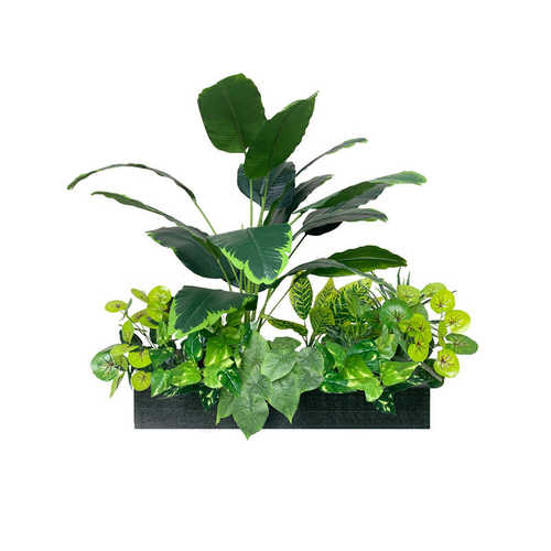 成品仿生组合绿植隔断槽造景花装饰仿真花草植物餐厅花摆件箱景观
