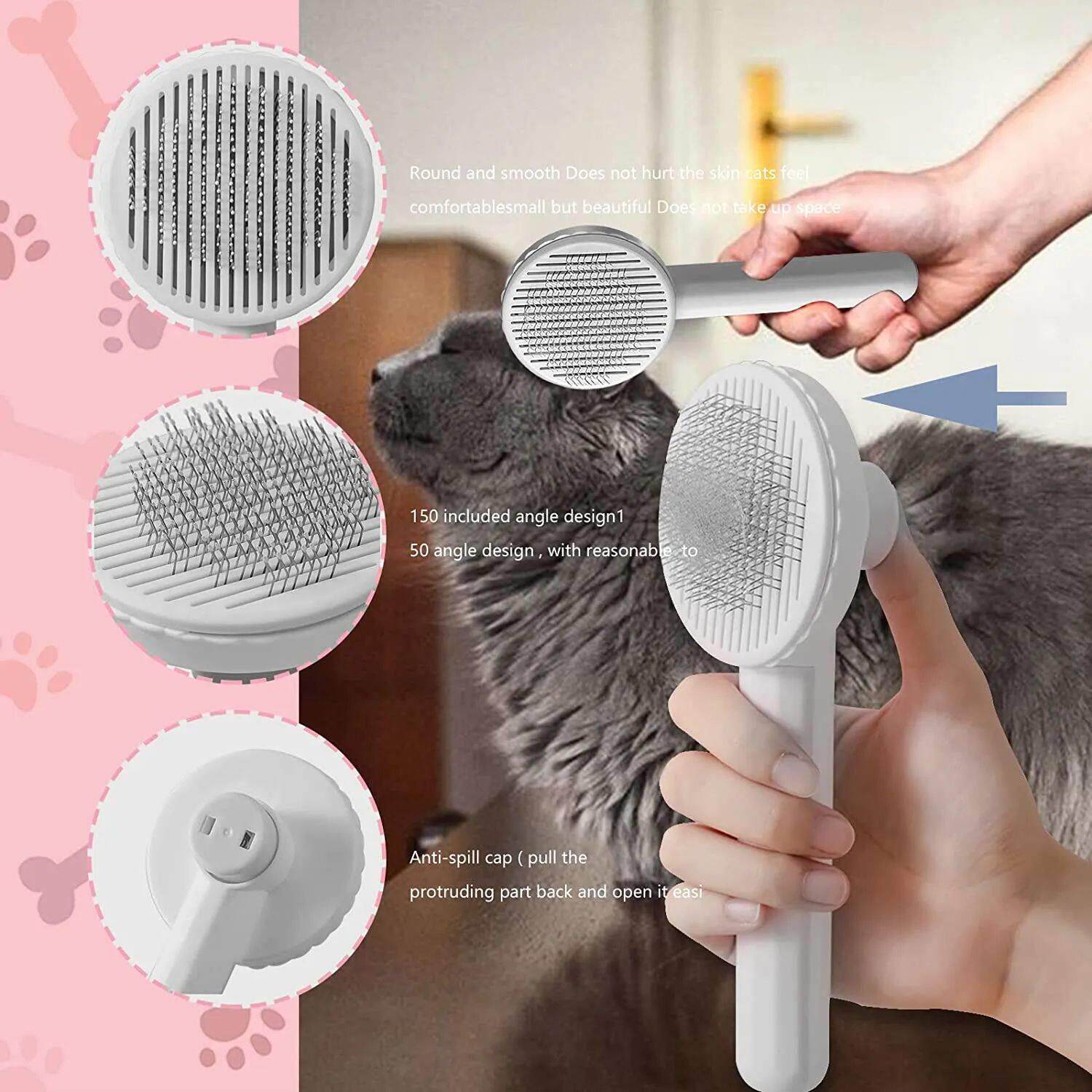 Cat Brush Pet Grooming Brush for Cats Remove Hairs Pet Cat H