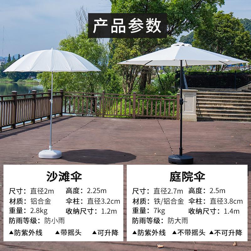 户外沙滩伞网红露营钓鱼伞遮阳防雨摆摊伞旋转摇头庭院花园太阳伞