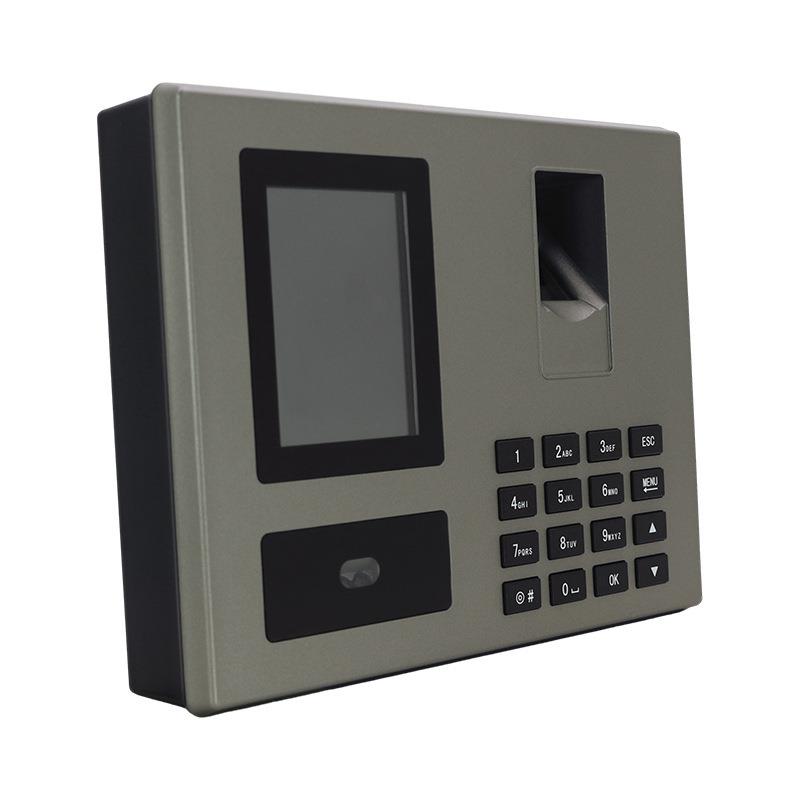 智能人脸面部指纹识别考勤机卡架一体公司食堂签到中英文版打卡机