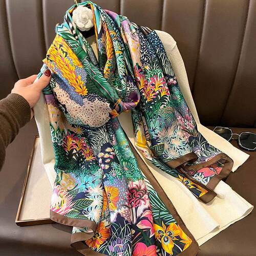 Spring Scarf Women's Luxury Design Scarf Silk Smooth Sca