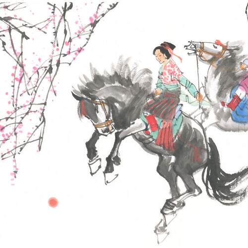 厂家直供艺术微喷家居客厅书房装饰画人物横幅字画画芯