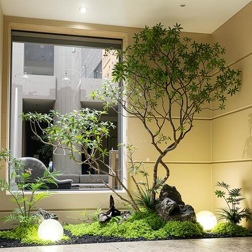 采购产品模拟绿色植物，马醉木，假树，景观组合，景观室内陈设，
