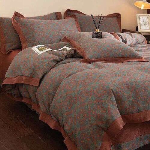 Four-Piece Cotton Printed Geometric Pattern Soft
